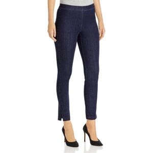 Lafayette 148 New York Murray Navy Mid-Rise Ankle Skinny Jeans Stretch Medium